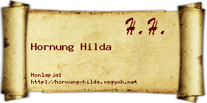 Hornung Hilda névjegykártya